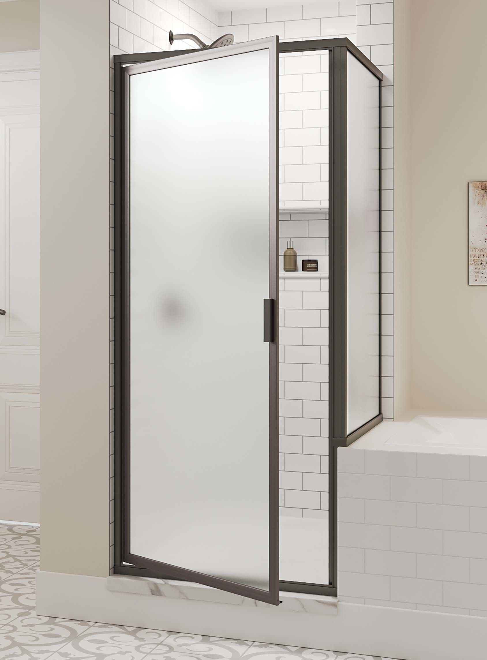 Framed shower door installation